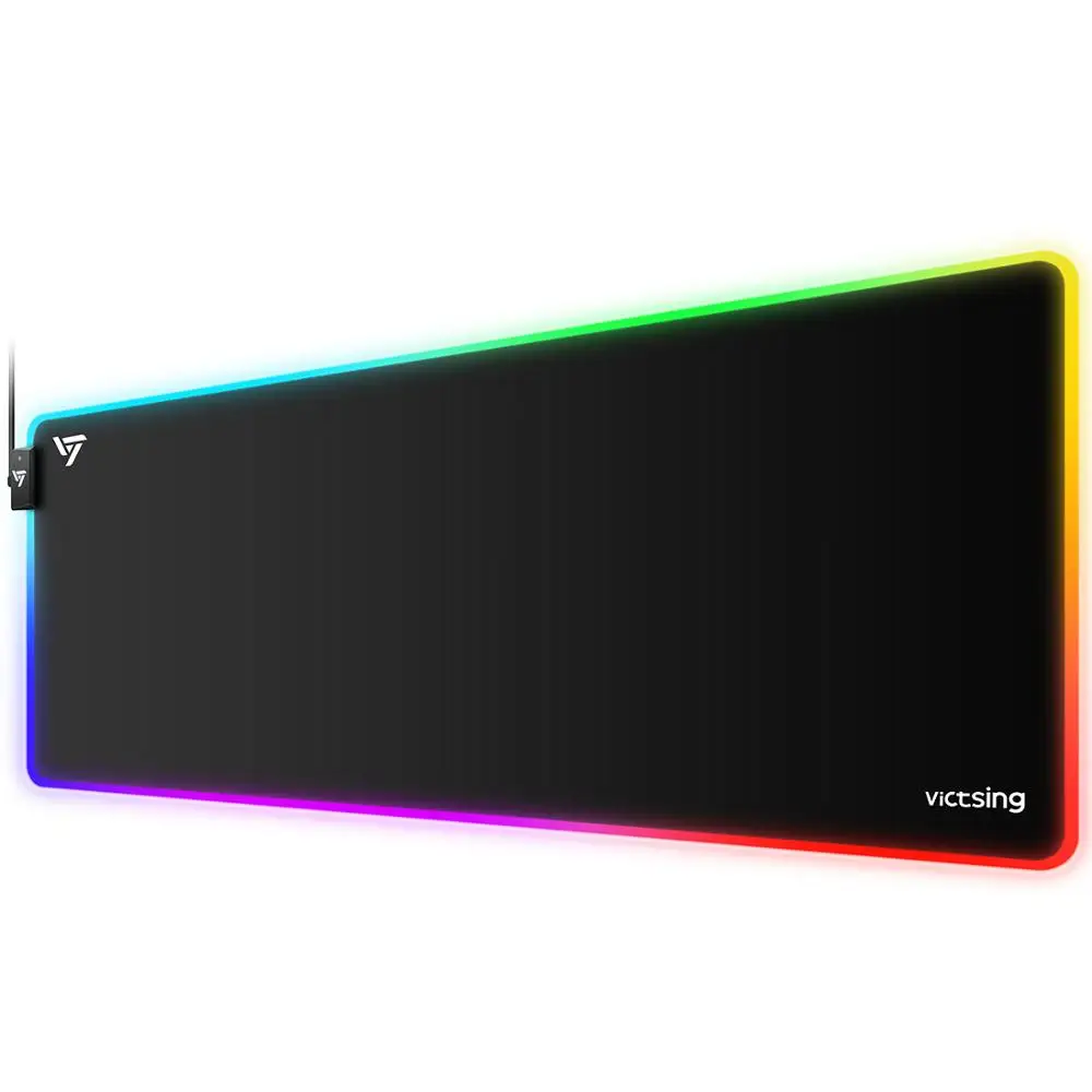 RGB Mouse Pad VicTsing PC247 RGB коврик для мыши большой игровой коврик для мыши XXL водонепроницаемый нескользящий резиновый Настольный коврик для ПК ноутбука коврик для мыши геймера - Цвет: RGB Mouse Pad