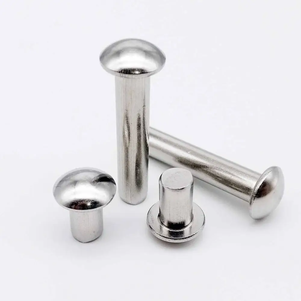 

10/50pcs M2 M2.5 M3 M4 M5 M6 A2 304 Stainless Steel Button Round Head Solid Rivet Self Plugging GB867 Diameter 2/2.5/3/4/5/6mm