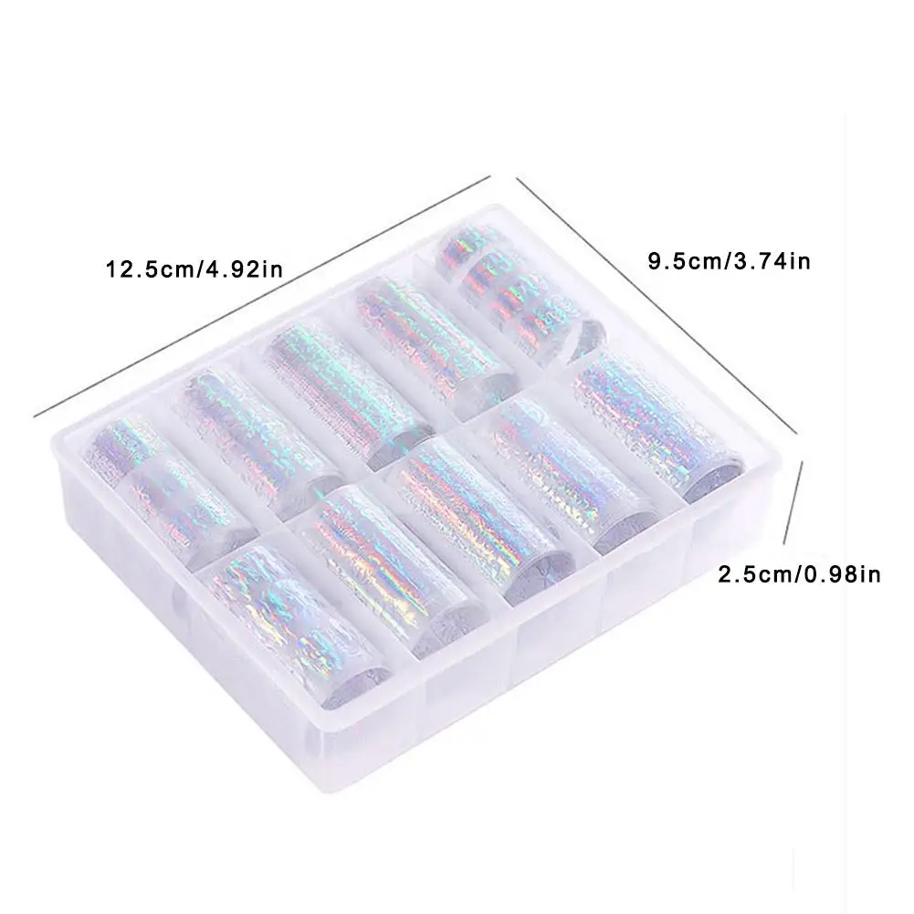 10 Rolls Halloween Xmas Nail Foil Starry Sky Nail Art Transfer Polish Stickers Glitter Nails Christmas Nail Stickers