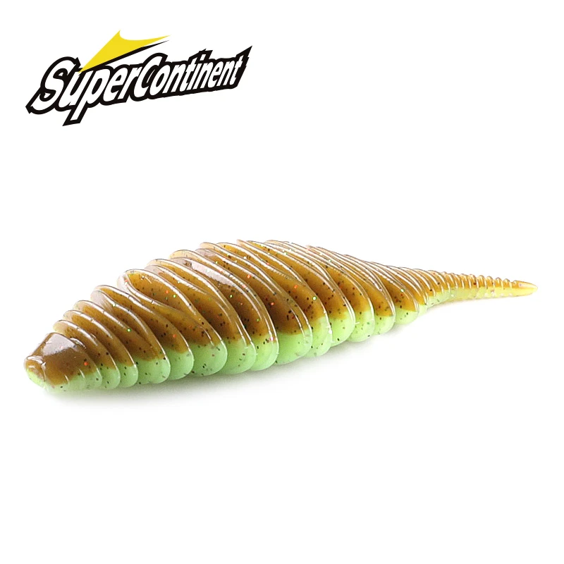 Supercontinent BELLOWS GILL Soft Lure Worm Fishing Bass Lure 100mm/4pcs