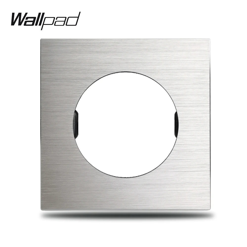 Interruptor de luz de pared LED de aluminio plateado, 1, 2, 3 y 4 entradas, interruptor de CA DP 2P, combinación gratuita para bricolaje, Wallpad L6