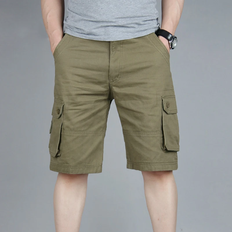 Cargo Shorts Men Summer Casual Mulit-Pocket Shorts Men Joggers Shorts Trousers Men Breathable Big Tall 42 44 46 Large Size