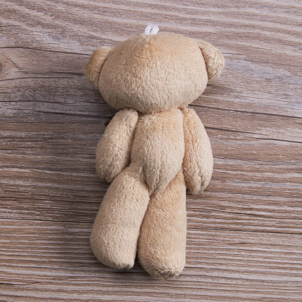 Милая 12 см маленькая коричневая лента плюшевый мишка мягкая игрушка детский