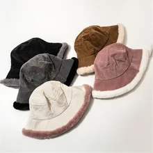 Fisherman hat female autumn and winter soft sweet cute thick solid color hat warm ladies elegant hat