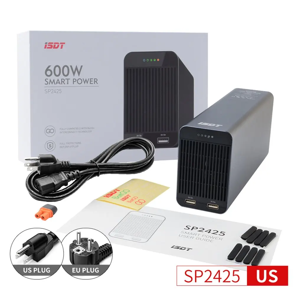 

ISDT SP2417 400W RC Battery Charger Adapter High Power Switch Smart Control with LED USB Charging for RC Models Supply
