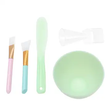 

5in 1 DIY Facial Mask Mixing Bowl Brush Spoon Stick Brush Face Care Set Women Facial Beauty Professional Kits Tools