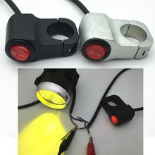 Переключатель для руля с возможностью работы, двойной Точечный светильник с инструкцией, переключатель для Руля Мотоцикла, двухканальный светильник из алюминиевого сплава