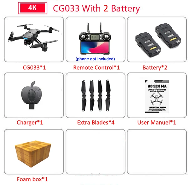 CG033 бесщеточный FPV Квадрокоптер с 4K UHD Wifi Gimbal камера RC вертолет складной Дрон gps Дрон детский подарок VS F11 ZEN K1 - Цвет: 2b FB