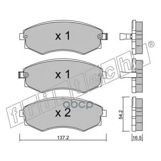 Колодки Тормозные Дисковые Передние Ssang Yong Rexton 534.0 fri.tech. арт. 534.0