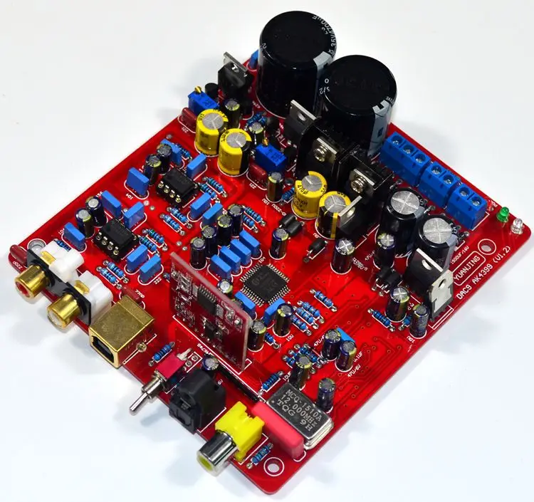 AK4399 WM8805 PCM2706 NE5534 Fever level DAC decoder board Support 32BIT 192K Fiber coaxial USB input