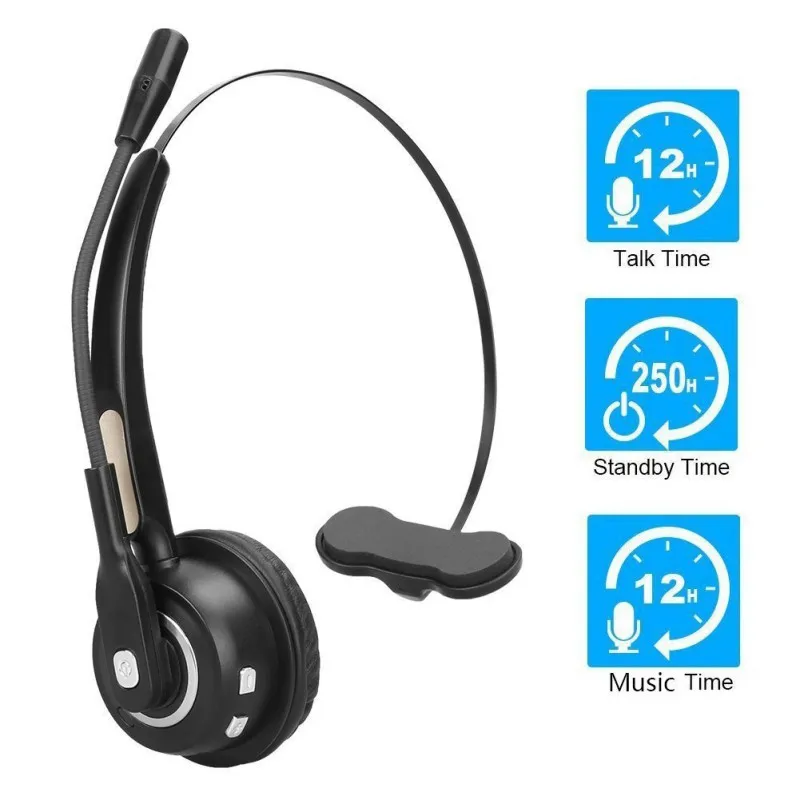 2020 Call Center Bluetooth Headset BH520 Wireless Earphone Over the Head Noise Canceling Headphone For Truck Car Drivers Office