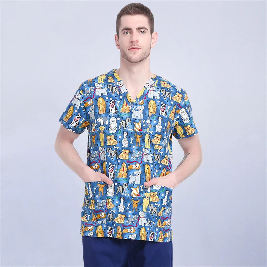 

Cotton Medical Scrub Lab Uniform Clinical Uniforms Woman Pet Cute Clothing for Dogs Nurse Uniform Scrubs Medical Uniforms Women