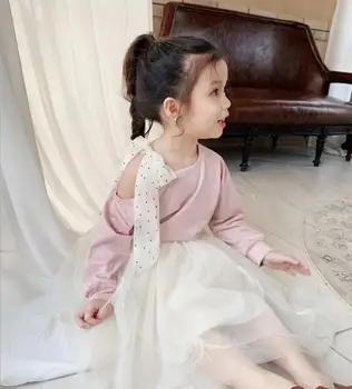 

2020 hot sale girls bow t-shirt fashion spring girls top 3-8t C709