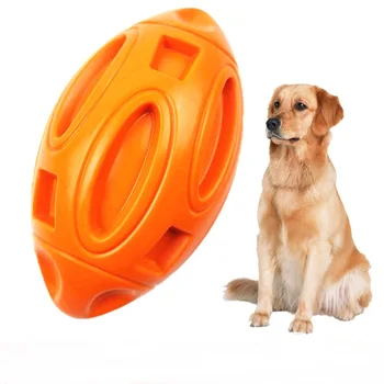 

Cute Dog Toys Squeak Chew Ball Toy Durable Squeaky Rugby Dog Ball Toy Chew Textured Toy For Small Medium Large Dogs