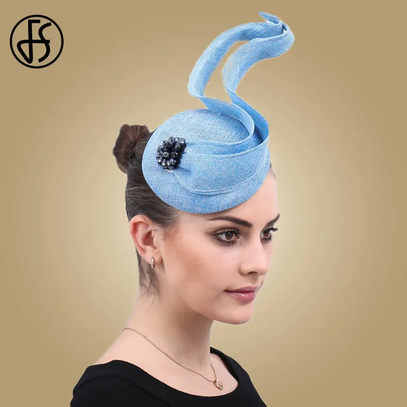 blue ladies hats and fascinators