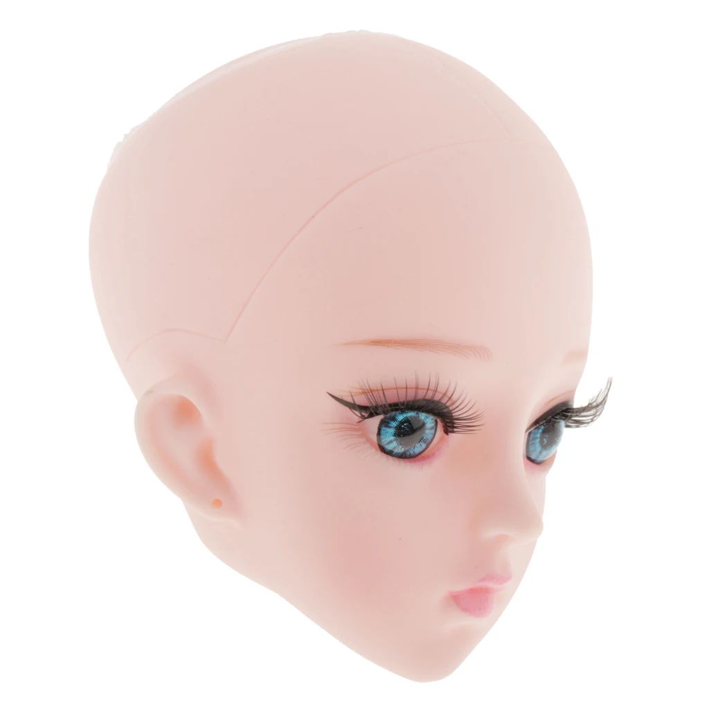 1/3 BJD Doll Head Mold With Skin 4D Eyes Set For DOD SD DZ Dolls DIY