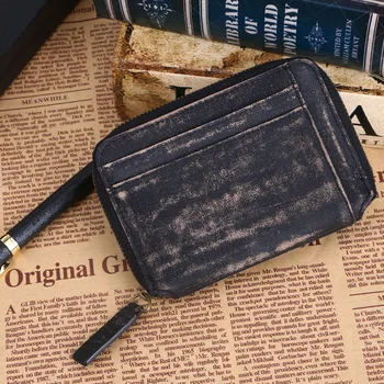 

Japanese and Korean PU Leather Change Purse Men and Women's Retro Leather Short Purse Coin Card Bag Fashion Portafoglio Uomo New