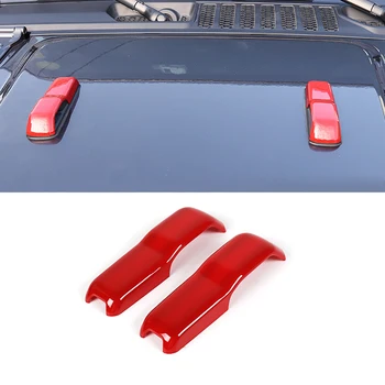 

Hood Hinge Cover Decoration Stickers Trim for Jeep Wrangler JL JT 18+ Red 2pcs Car Accessories Styling Accessory Red 2020 new