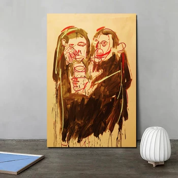 

Jean Michel Valentines Graffiti Canvas Posters Prints Abstract Wall Art Painting Oil Decorative Picture Modern Home Decoration