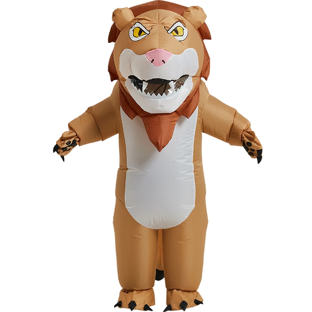 Inflatable Lion Costume Full Body Lion Air Blow Up Funny Party