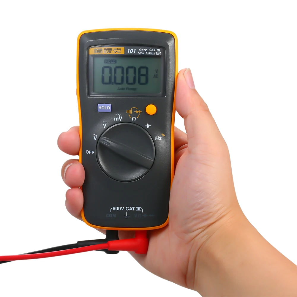 Портативный цифровой мини мультиметр FLUKE F101 портативный вольтметр 6000 отсчетов