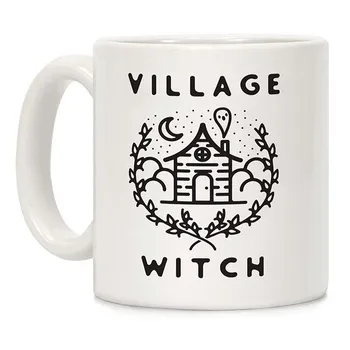 

Village Witch White 11 Ounce Ceramic Coffee Mug