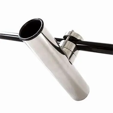 

(2 pieces) Stainless Steel Clamp On Fishing Rod Holder For Rails 22mm to 25mm
