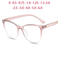 Rice Nail Frame Anti Blue Light Cat Eye Prescription Glasses For The Nearsighted TR90 Optical Spectacles 0 -0.5 -0.75 To -6.0 1