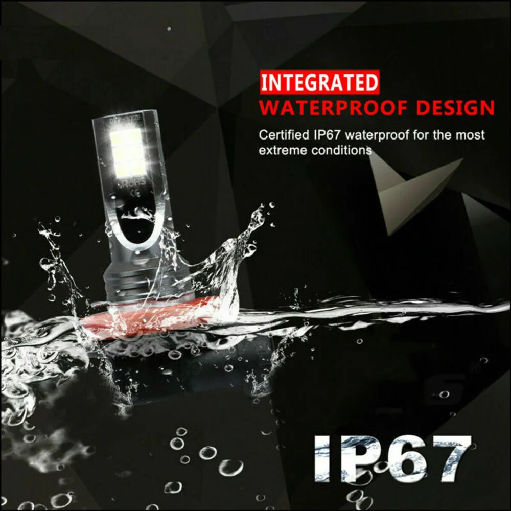 2 шт. HB2 9002 H4 12 V-24 V Автомобильный светодиодный светильник, лампы CSP 1860 противотуманная фара 1200LM 6000K белый Автомобильный светодиодный светильник