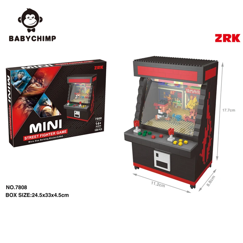 

ZRK Fighter Game Model Mini Blocks Cartoon Building Toy UFO CATCHER Building Bricks Brinquedos for Kids Gift 7808 VS loz