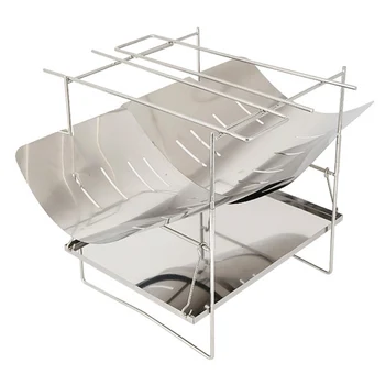 

Portable Outdoor Camping Folding Stove Frame Stainless Steel Bracket Mesh Net Wood Burning Grill Fireplaces Fire Pits Furnace/