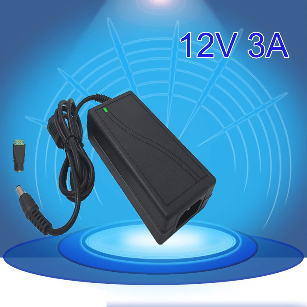12V3A AC 100 V-240 V DC 12 V 3A импульсный источник питания 12 вольт универсальный адаптер питания, трансформатор Светодиодный светильник AC/DC зарядное устройство 5,5-2,5mm