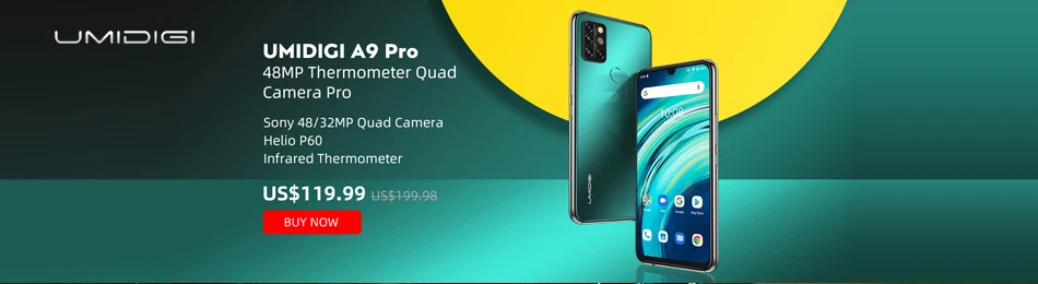 UMIDIGI A9 Global Version 3GB+64GB Triple Camera 13MP Android 11 Helio G25 Octa Core 6.53" HD+ 5150mAh Dual SIM Cellphone newest umidigi phone