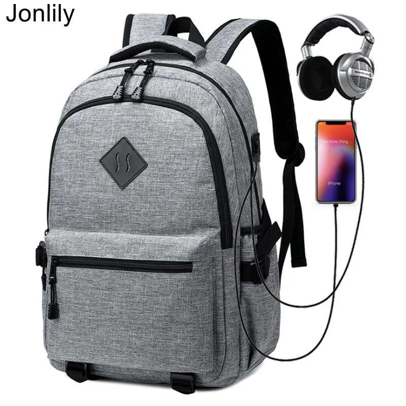 Мужской вместительный рюкзак Jonlily для ноутбука нейлоновый деловой дорожный