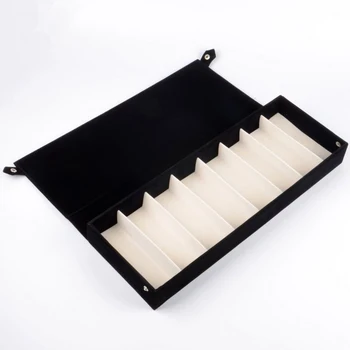 

8 Grids Large Jewelry Tidy Tool Artificial Suede Holder Tray Organizer Lockable Sunglass Box Display Multipurpose Storage Case