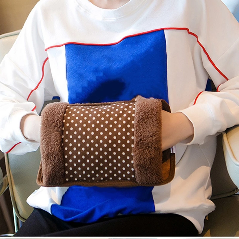 Long Plush Hot Water Bottle Electric Charging Heating Multicolor Hand Warmer Bag Portable Inserted EU Plug | Бытовая техника