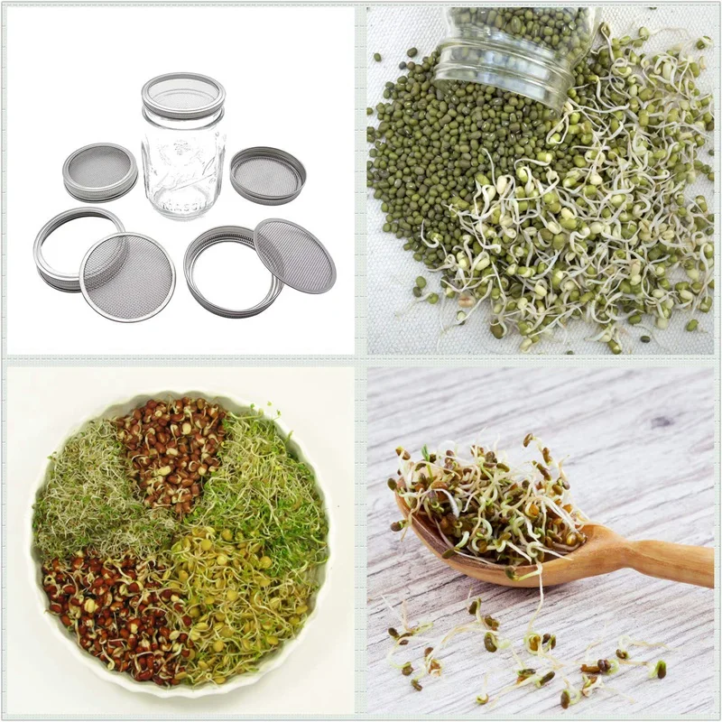 Набор из 2 консервных банок из нержавеющей стали комплект крышек для превосходной вентиляции подходит для широкого рта банки для консервных банок для изготовления Orga
