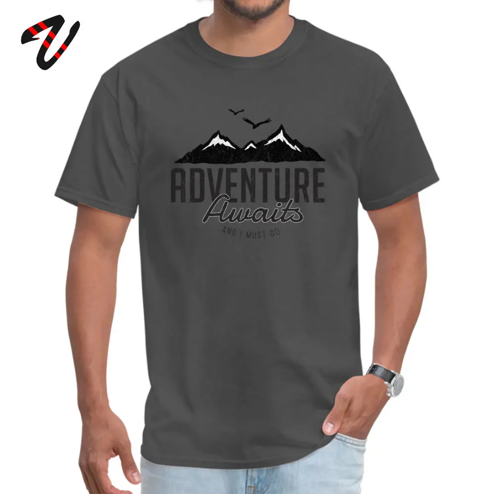 Printed On Short Sleeve Tops & Tees VALENTINE DAY Funny Round Neck Cotton Fabric T Shirts Boy T-Shirt AdventureAwaits Adventure_Awaits_7767 carbon