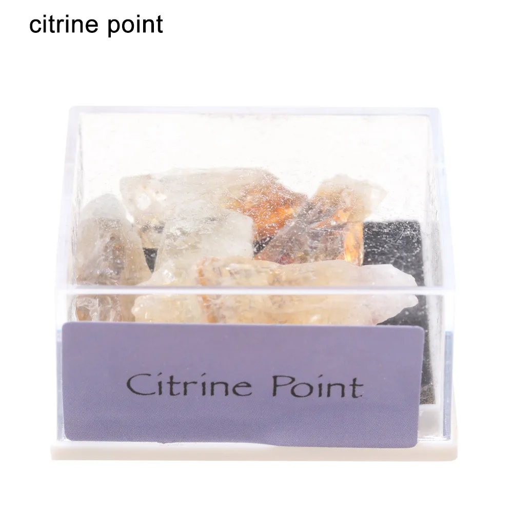 1 коробка Натуральный Необработанный Рудный кварц образец кристаллического минерала энергетические целебные камни необработанные драгоценные камни коллекционные украшения - Цвет: citrine point