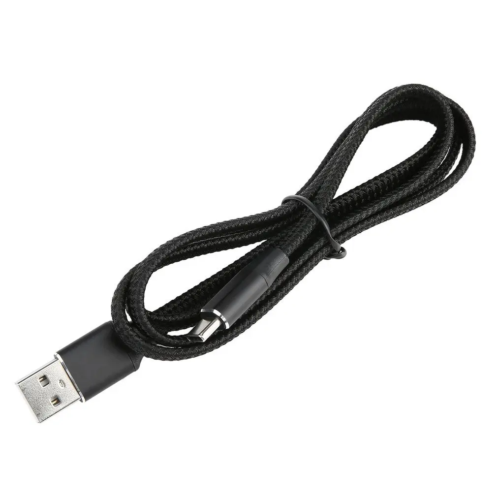 

USB 2.0 Transfer To Type-C Data Cable Aluminum Alloy Braided Flat Cable 1M Fast Speed Transmission For Android Phone