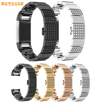 

Wristband Metal For Fitbit Charge 2 Smart Watch Band Bracelet Adjustable Strap Replacement Smart Watch Strap Smart accessories