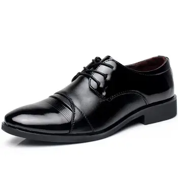 

Luxury Brand Leather Concise italian Men Business Pointy Black Shoe Breathable Formal Basic Shoe Men wedding Dress Shoes calzado