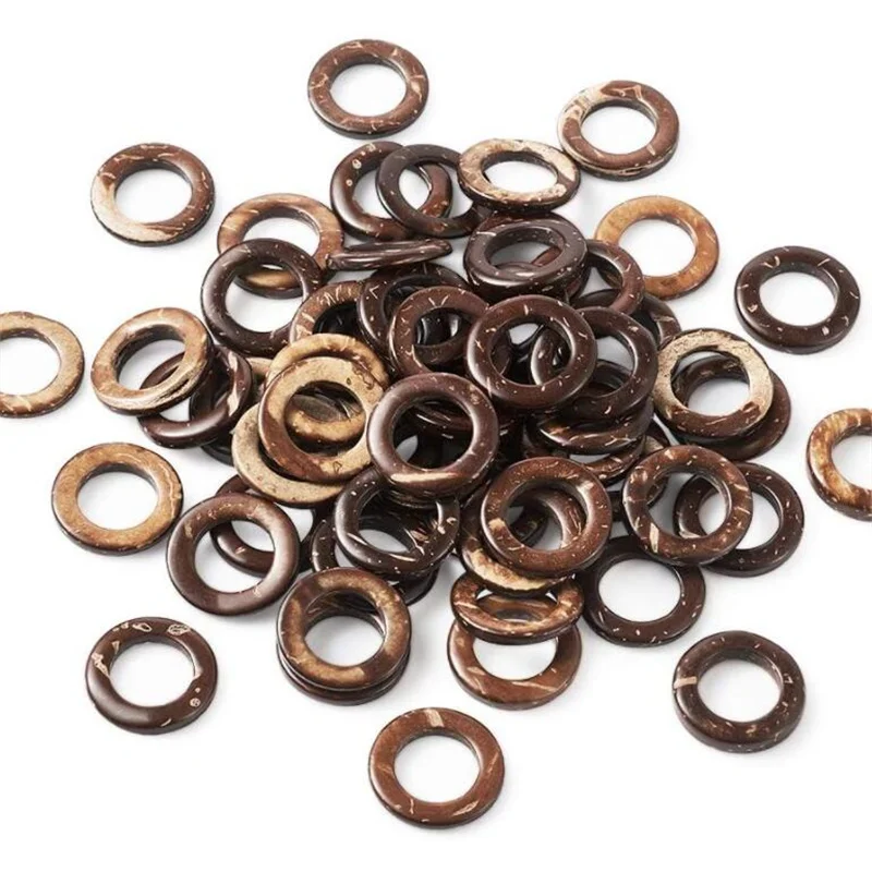 10 stücke 2 3 4 5cm Kokos Holz Verknüpfung Ring Stecker für DIY Ohrring Armband Halskette Schmuck Handwerk Machen erkenntnisse Zubehör