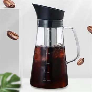 

Glass Teapot With Filter Net Portable Dual Use Anti-rust Coffee Pot Glass Kitchen Accessories