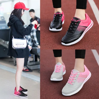 

Women Tennis Shoes 2019 Tenis Feminino Cheap Female Gym Sport Shoes Sneakers Tenis Plataforma Stability Mesh Thick Sole Trainers