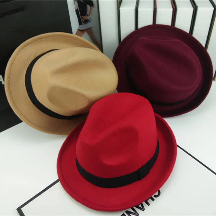 

Korean-style-Style Fashion Hat Men's Jazz Hat Outing England Performance Only Cap Men's Gentleman Woolen Ceremony Fashion Hat