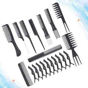 

1 Set Multi-functional Modeling Comb Kit Hair Dressing and Dyeing Tool Kit Double Teeth Wide Tooth Tip Tail Comb Alligator Hairc