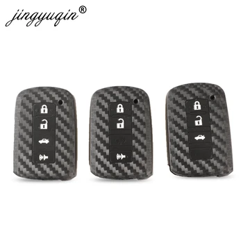 Keyforkess 10pcs Del Silicone Copertura di Chiave Dell'automobile Per TOYOTA RAV4 Corolla Camry Corona Prado di Carbonio 2/3/4 pulsante Smart Chiave A Distanza Caso