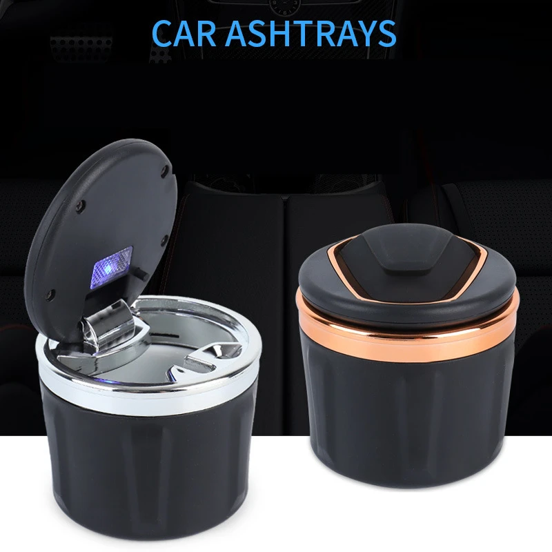 

Car Ashtray Multi-Function Covered Car Cigarette Lighter With LED Light Ashtray For Car Accessories Interior Auto Accessorie
