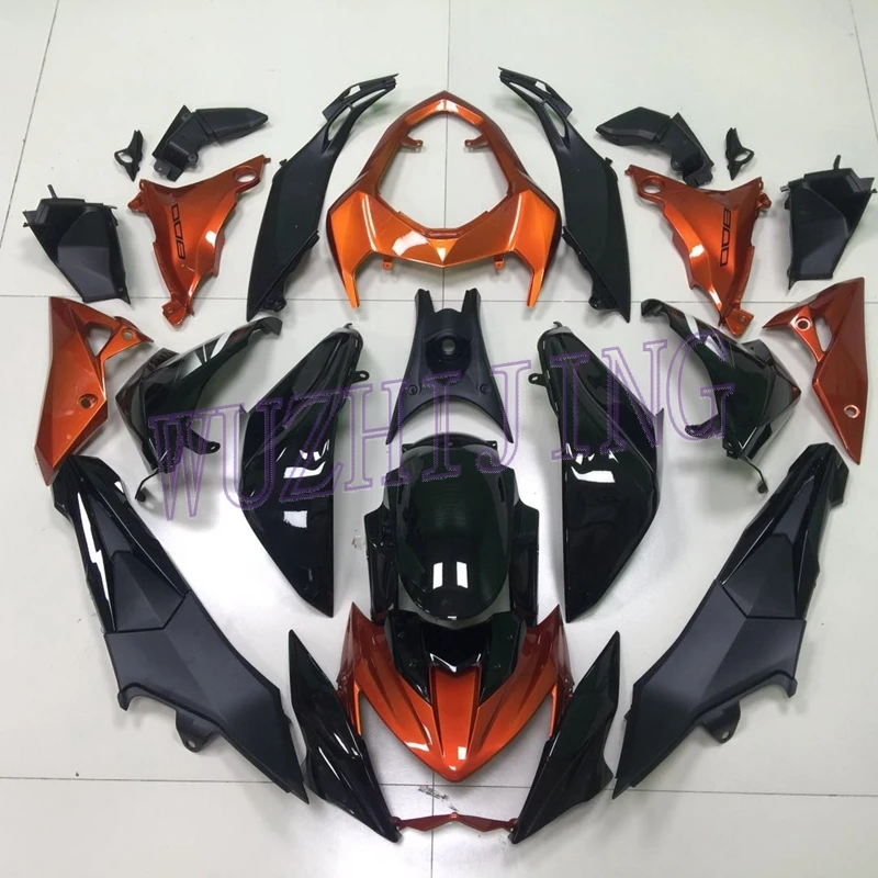 Наборы для тела Kawasaki Z800 13 14 Обтекатели для Кавасаки Z800 2013 оранжевого, черного цветов, Пластик Обтекатели для Кавасаки Z800 2013